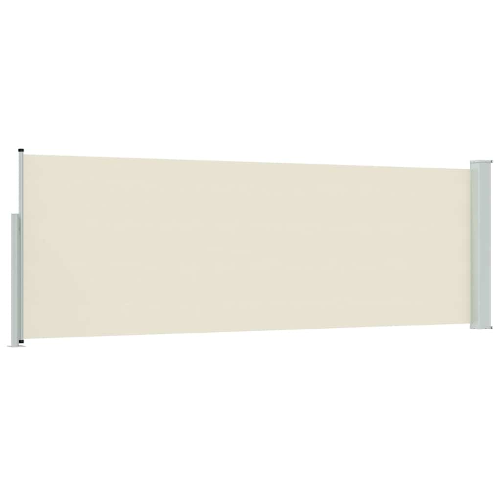 vidaXL Wysuwana markiza boczna na taras, 100 x 300 cm, kremowa
