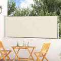 vidaXL Wysuwana markiza boczna na taras, 100 x 300 cm, kremowa