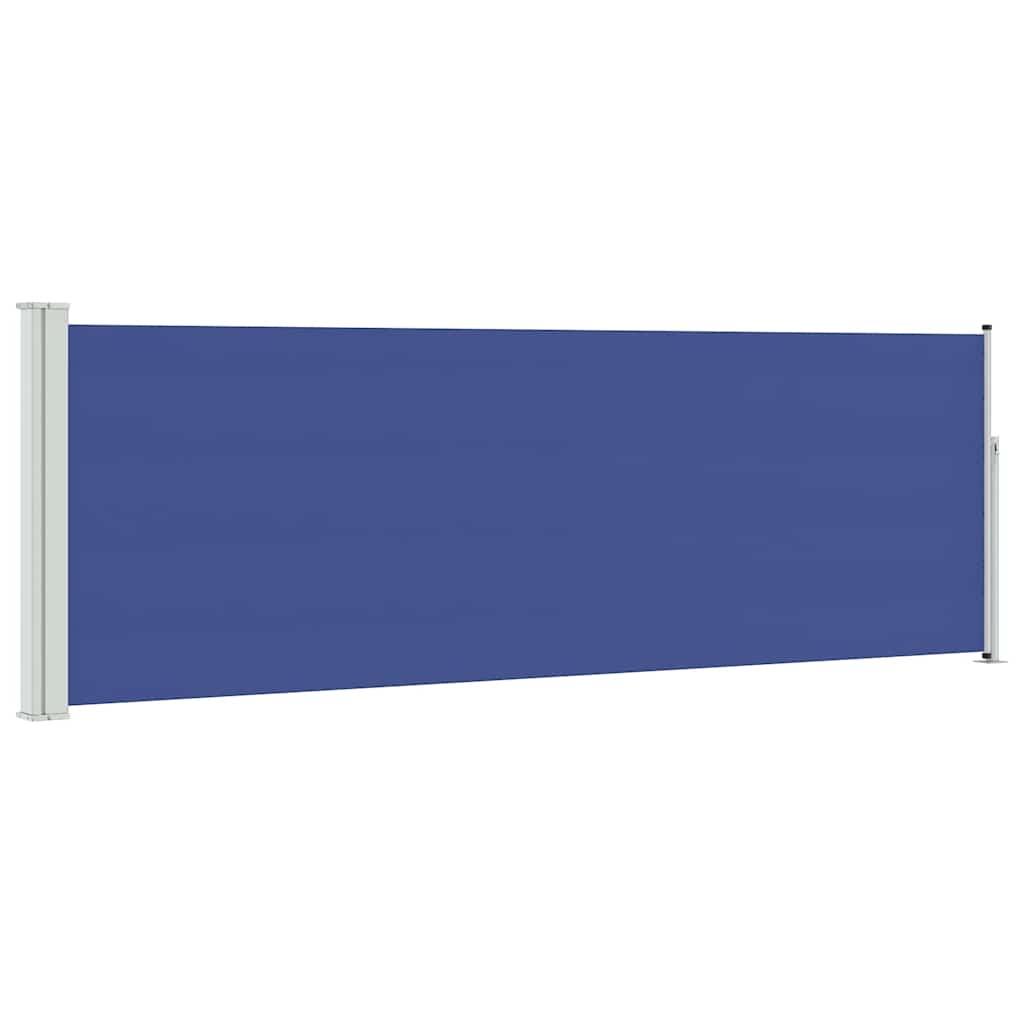 vidaXL Wysuwana markiza boczna na taras, 100 x 300 cm, niebieska