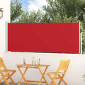 vidaXL Wysuwana markiza boczna na taras, 100 x 300 cm, czerwona