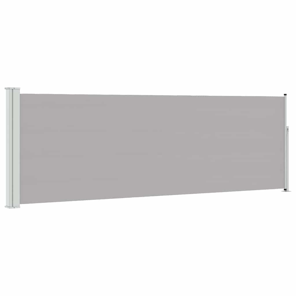 vidaXL Wysuwana markiza boczna na taras, 100 x 300 cm, szara