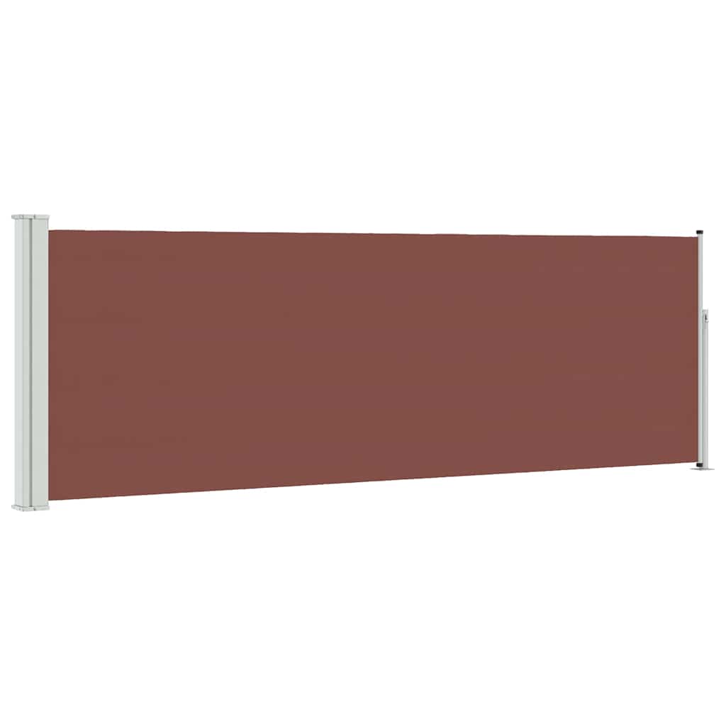 vidaXL Wysuwana markiza boczna na taras, 100 x 300 cm, brązowa