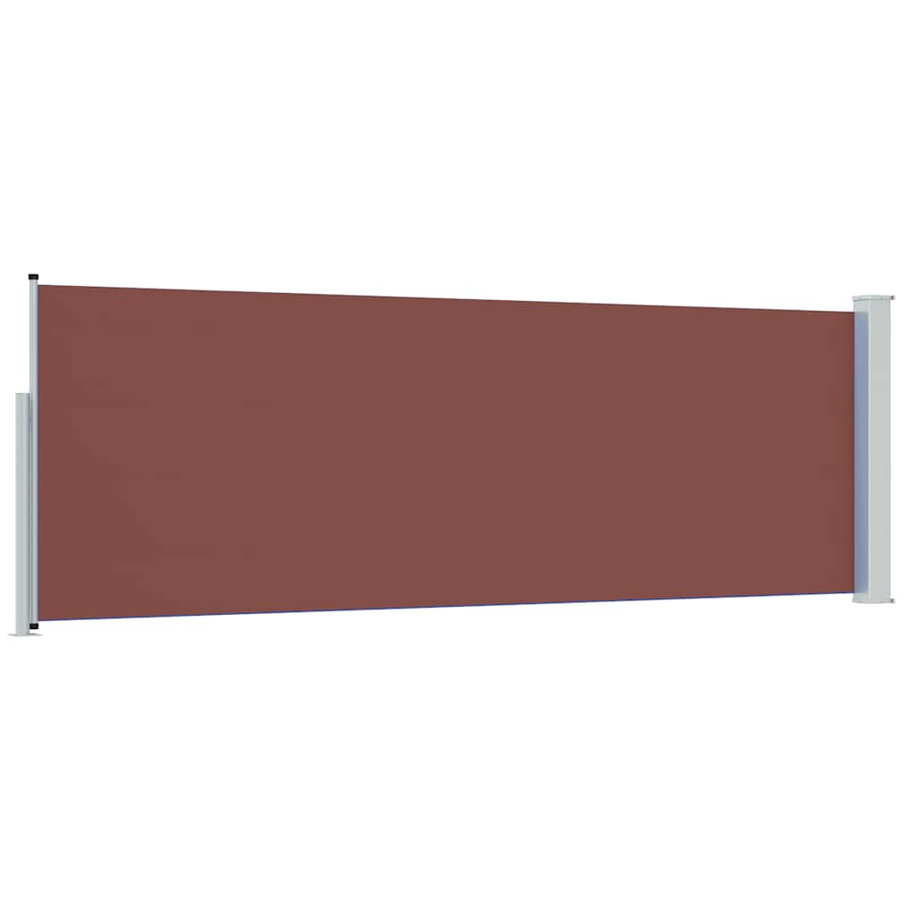 vidaXL Wysuwana markiza boczna na taras, 100 x 300 cm, brązowa