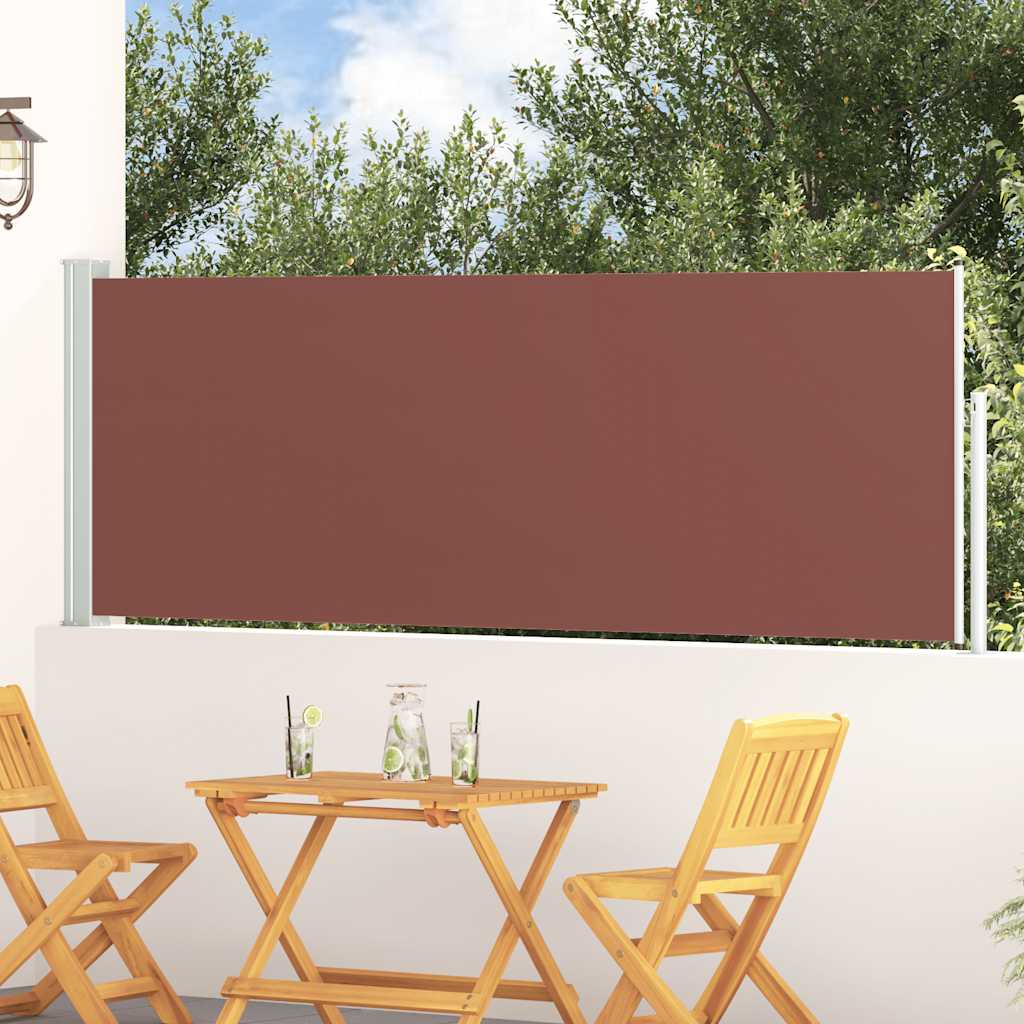 vidaXL Wysuwana markiza boczna na taras, 100 x 300 cm, brązowa