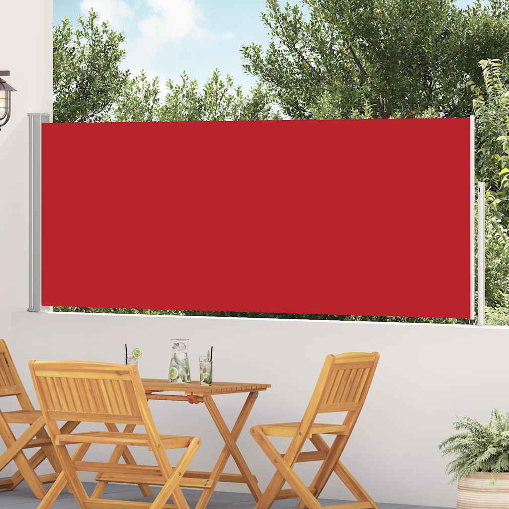vidaXL Wysuwana markiza boczna na taras, 120 x 500 cm, czerwona