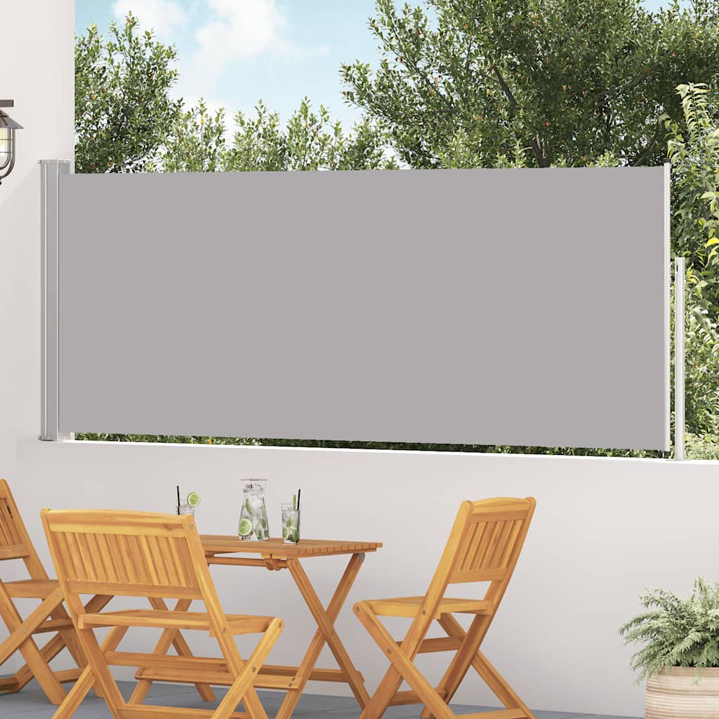 vidaXL Wysuwana markiza boczna na taras, 120 x 500 cm, szara