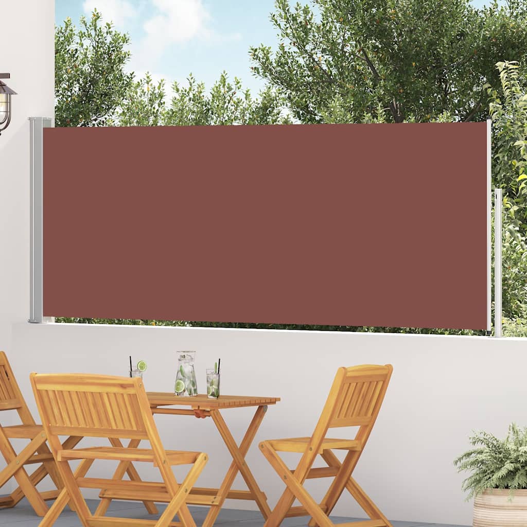 vidaXL Wysuwana markiza boczna na taras, 120 x 500 cm, brązowa