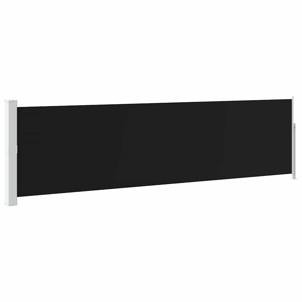 vidaXL Wysuwana markiza boczna na taras, 140 x 500 cm, czarna