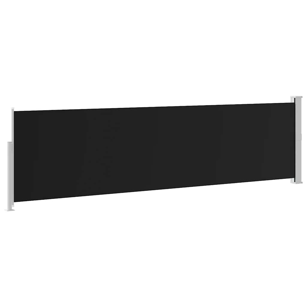 vidaXL Wysuwana markiza boczna na taras, 140 x 500 cm, czarna