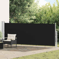 vidaXL Wysuwana markiza boczna na taras, 140 x 500 cm, czarna
