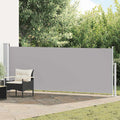 vidaXL Wysuwana markiza boczna na taras, 140 x 500 cm, szara
