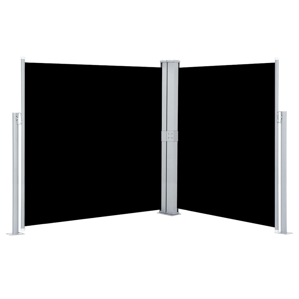 vidaXL Zwijana markiza boczna, 140 x 600 cm, czarna