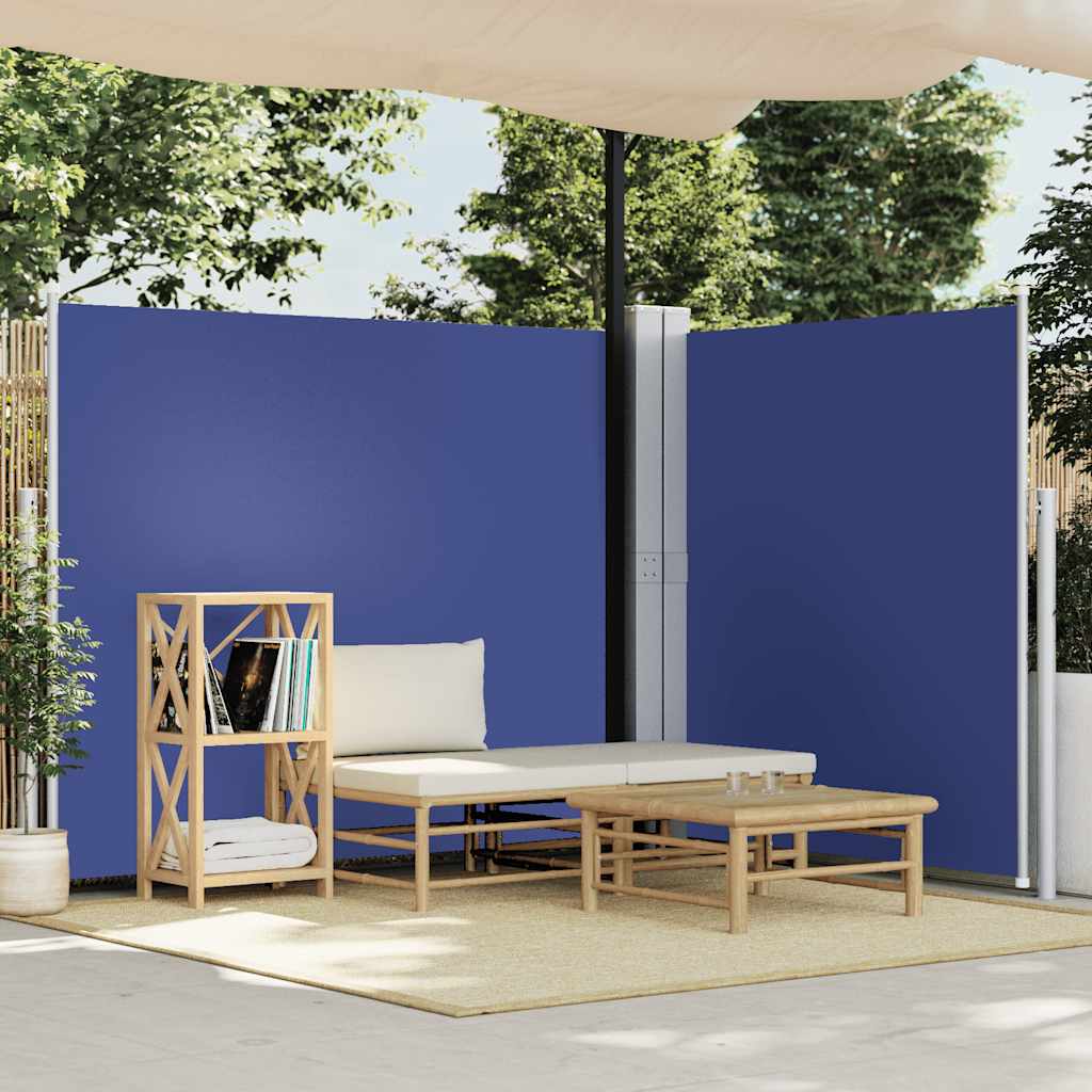 vidaXL Zwijana markiza boczna, niebieska, 160 x 600 cm