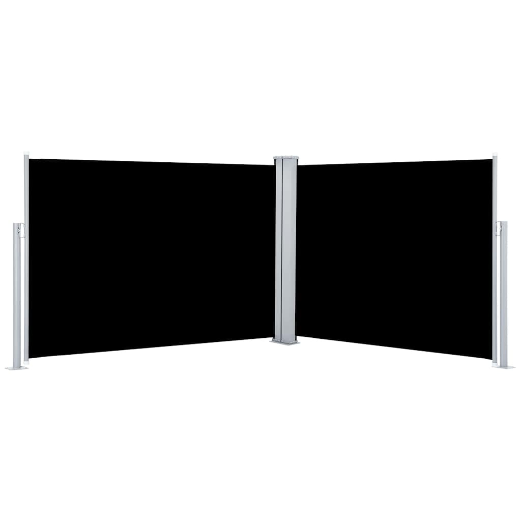 vidaXL Zwijana markiza boczna, czarna, 120 x 1000 cm