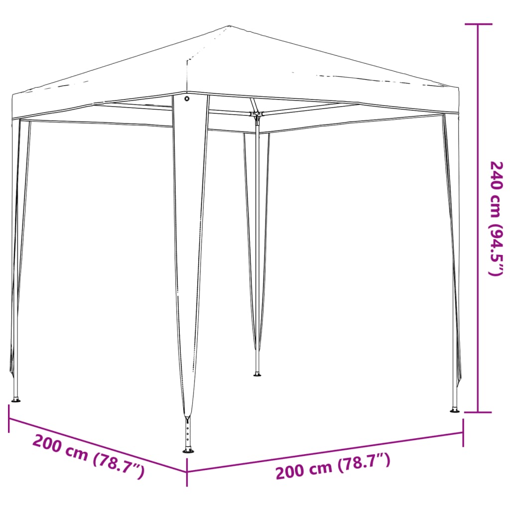 vidaXL Profesjonalny namiot imprezowy, 2x2 m, zielony