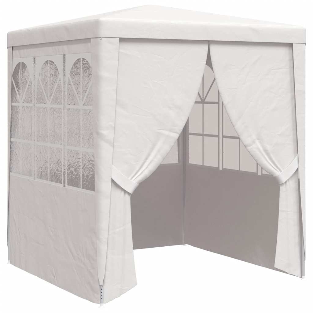 vidaXL Namiot imprezowy ze ściankami, 2x2 m, biały, 90 g/m²