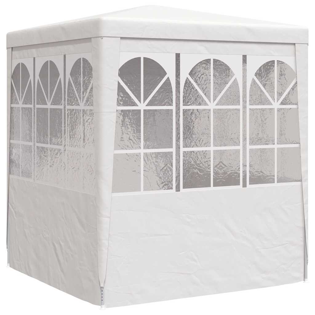 vidaXL Namiot imprezowy ze ściankami, 2x2 m, biały, 90 g/m²