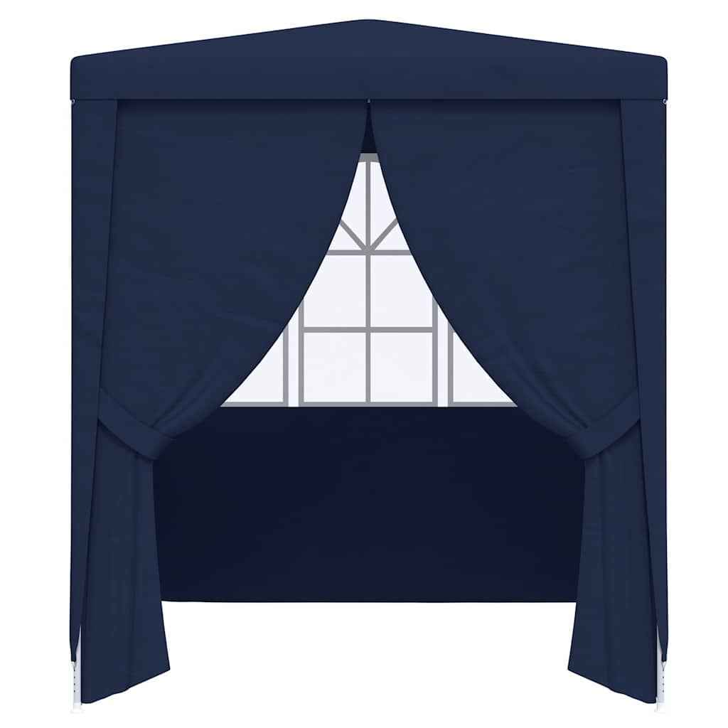 vidaXL Namiot imprezowy ze ściankami, 2,5x2,5 m, niebieski, 90 g/m²