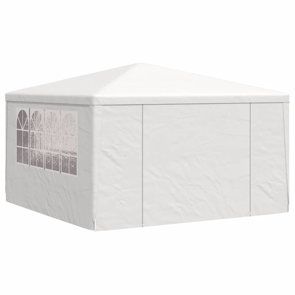vidaXL Namiot imprezowy ze ściankami, 4x4 m, biały, 90 g/m²