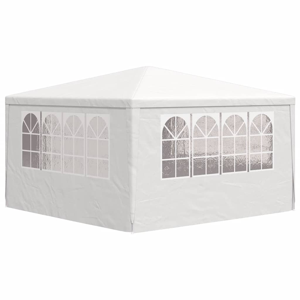 vidaXL Namiot imprezowy ze ściankami, 4x4 m, biały, 90 g/m²