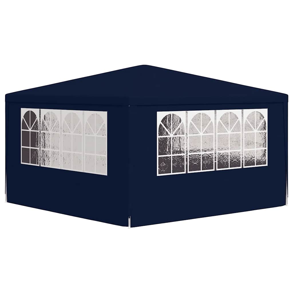 vidaXL Namiot imprezowy ze ściankami, 4x4 m, niebieski, 90 g/m²