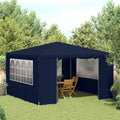 vidaXL Namiot imprezowy ze ściankami, 4x4 m, niebieski, 90 g/m²