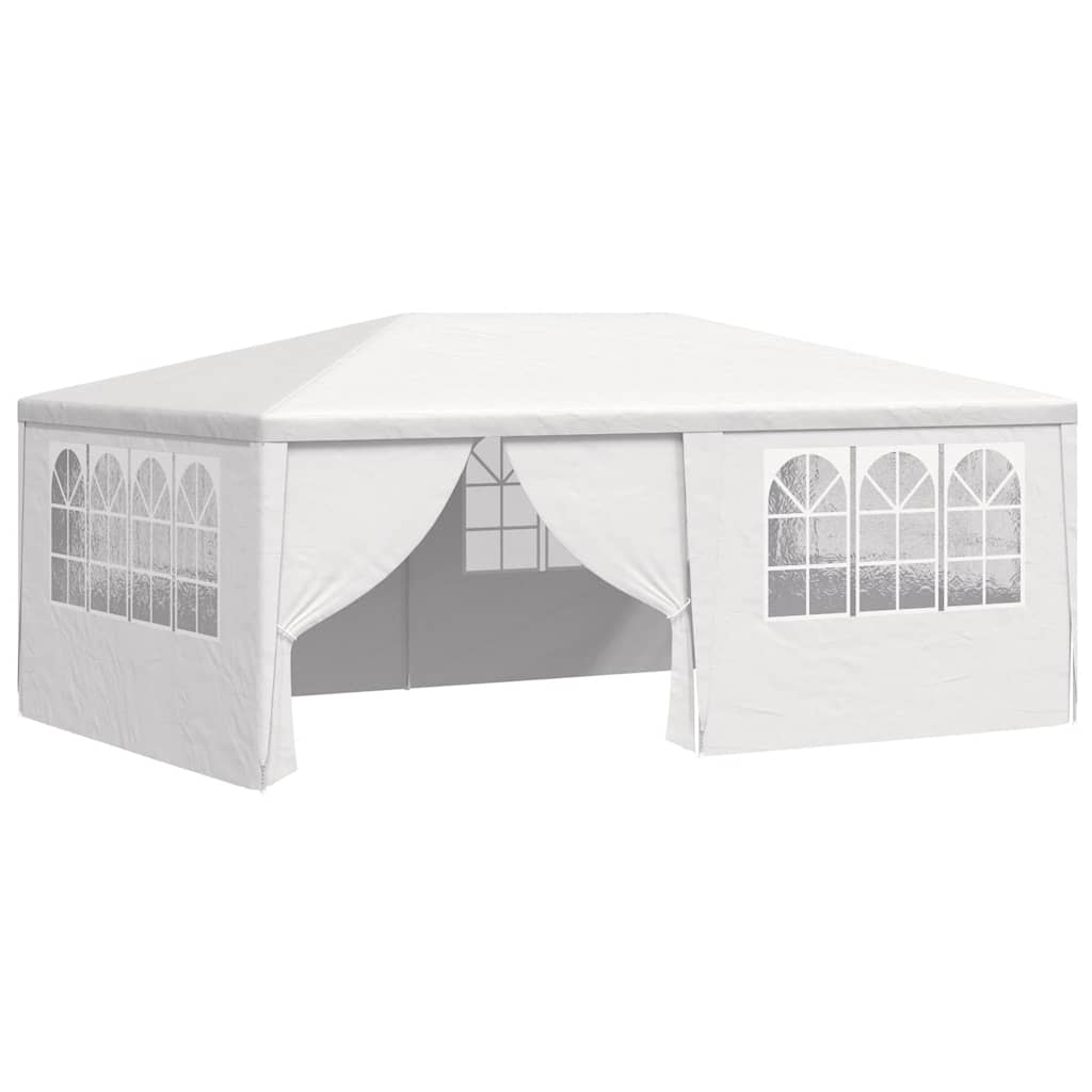 vidaXL Namiot imprezowy ze ściankami, 4x6 m, biały, 90 g/m²