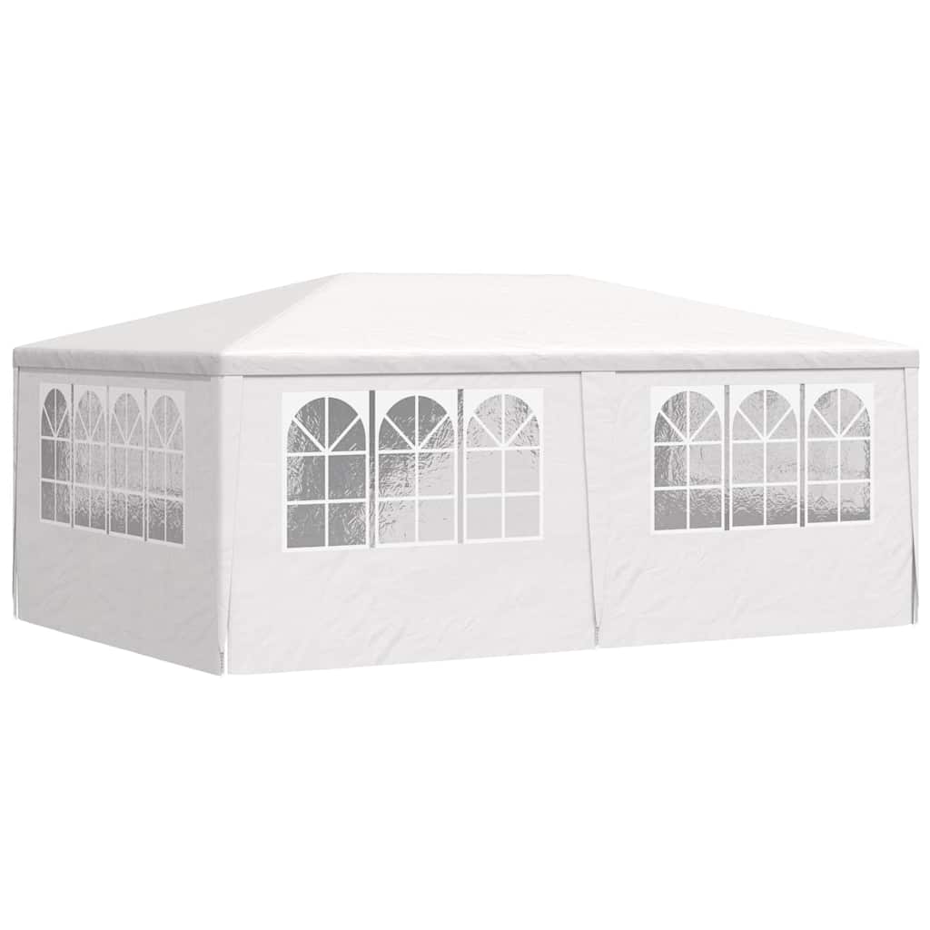 vidaXL Namiot imprezowy ze ściankami, 4x6 m, biały, 90 g/m²