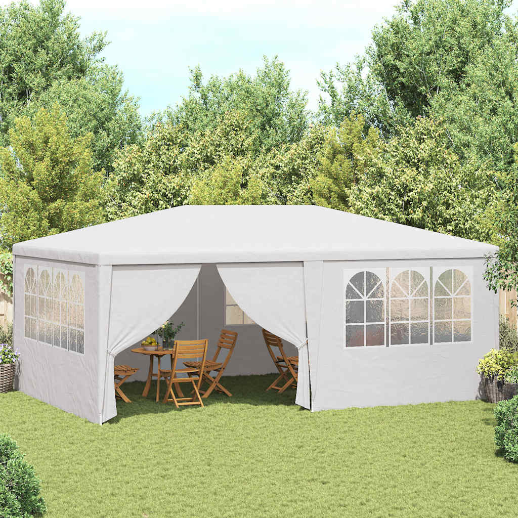 vidaXL Namiot imprezowy ze ściankami, 4x6 m, biały, 90 g/m²