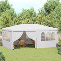 vidaXL Namiot imprezowy ze ściankami, 4x6 m, biały, 90 g/m²