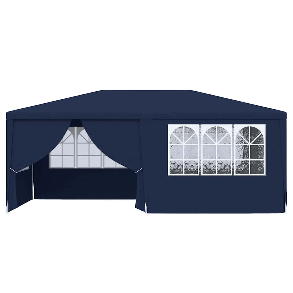 vidaXL Namiot imprezowy ze ściankami, 4x6 m, niebieski, 90 g/m²