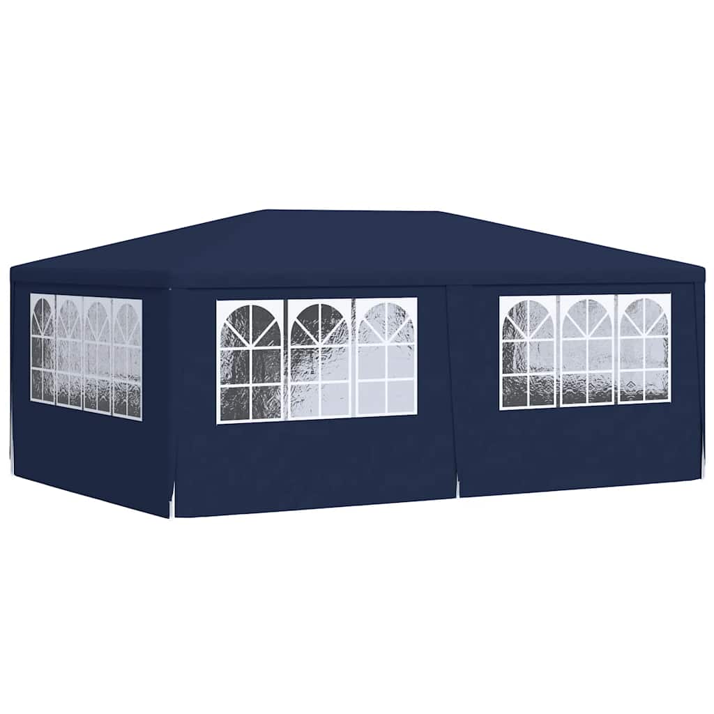 vidaXL Namiot imprezowy ze ściankami, 4x6 m, niebieski, 90 g/m²