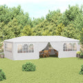 vidaXL Namiot imprezowy ze ściankami, 4x9 m, biały, 90 g/m²