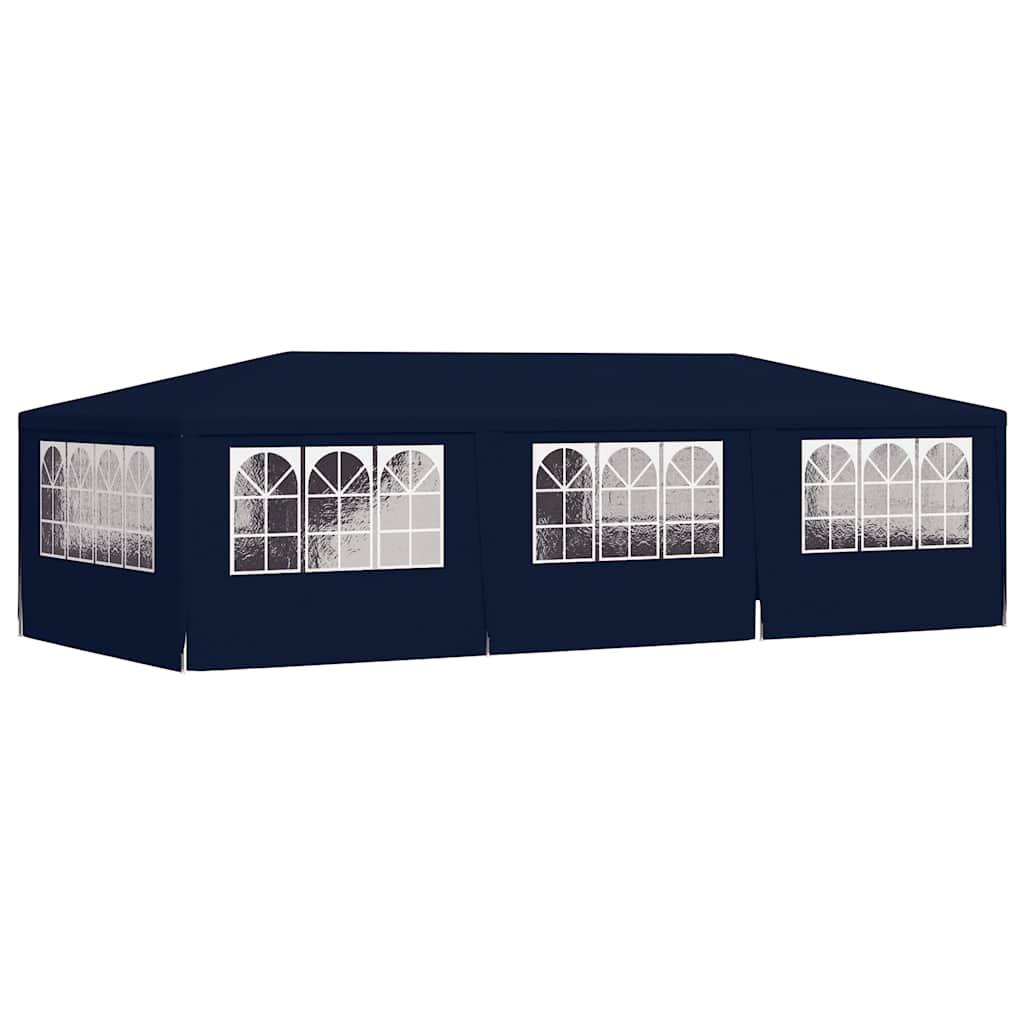 vidaXL Namiot imprezowy ze ściankami, 4x9 m, niebieski, 90 g/m²