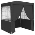 vidaXL Namiot imprezowy ze ściankami, 2x2 m, antracyt, 90 g/m²