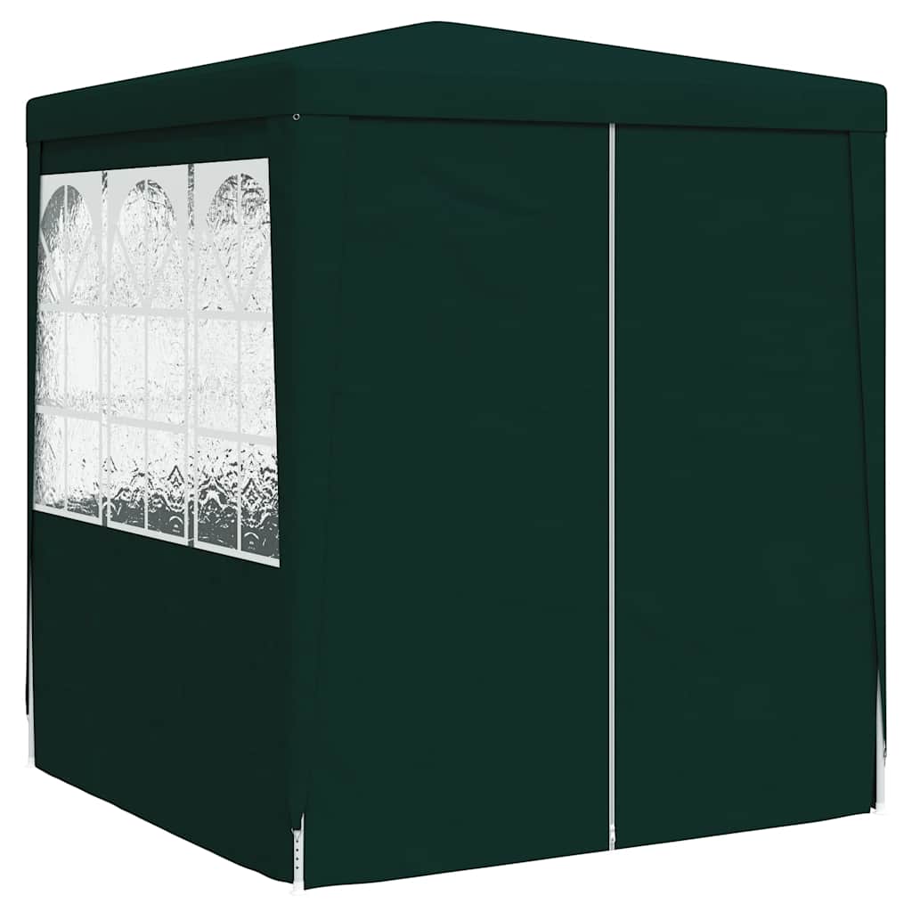 vidaXL Namiot imprezowy ze ściankami, 2x2 m, zielony, 90 g/m²