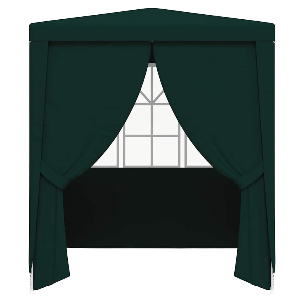 vidaXL Namiot imprezowy ze ściankami, 2x2 m, zielony, 90 g/m²