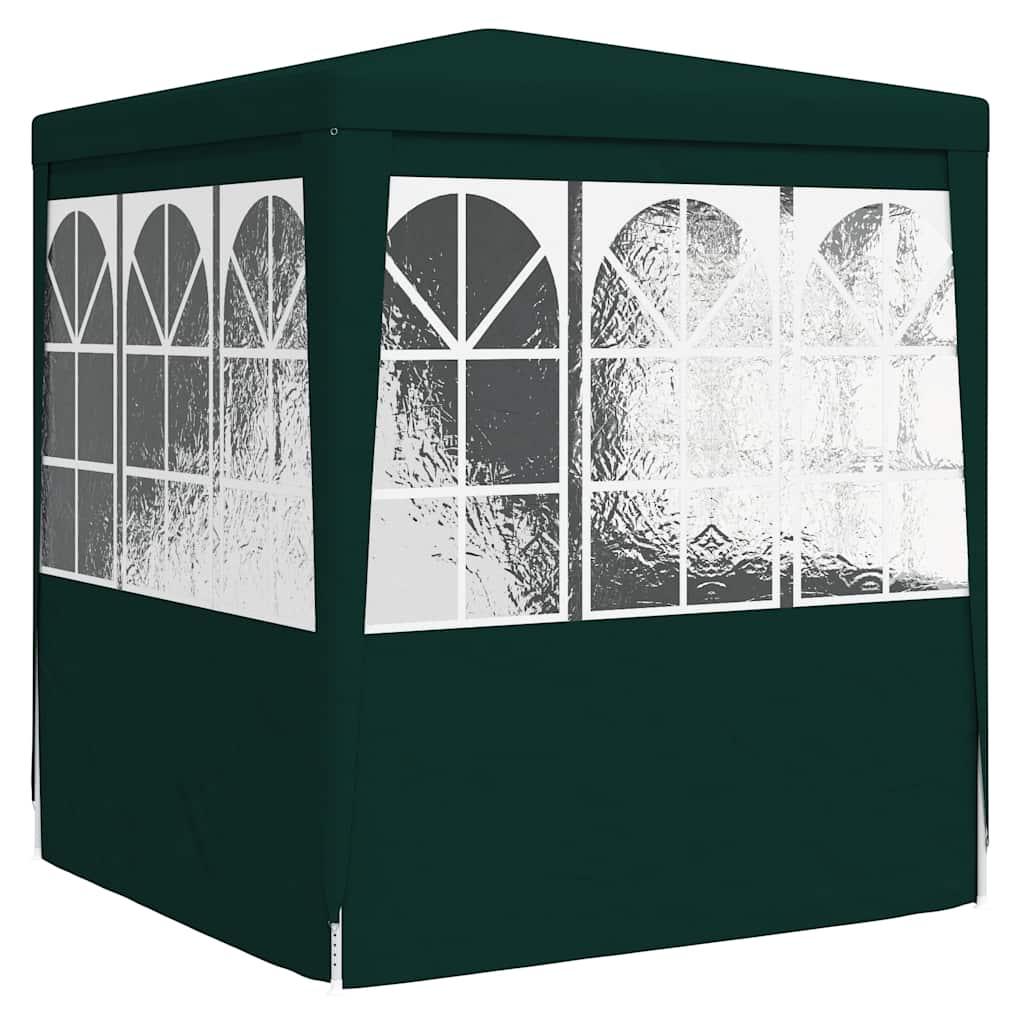 vidaXL Namiot imprezowy ze ściankami, 2x2 m, zielony, 90 g/m²