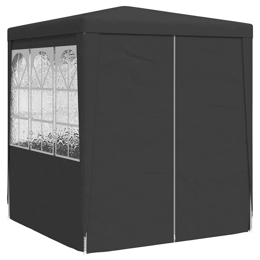 vidaXL Namiot imprezowy ze ściankami, 2,5x2,5 m, antracytowy, 90 g/m²