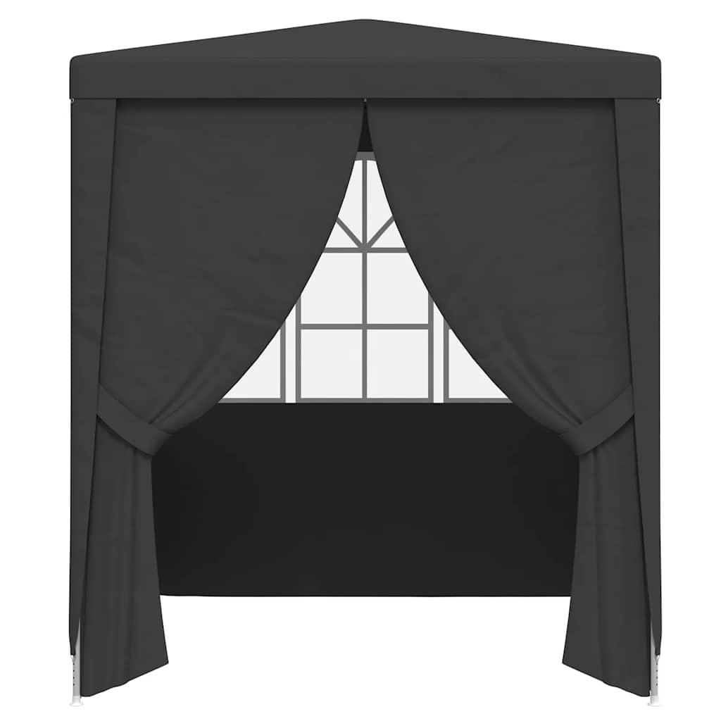 vidaXL Namiot imprezowy ze ściankami, 2,5x2,5 m, antracytowy, 90 g/m²