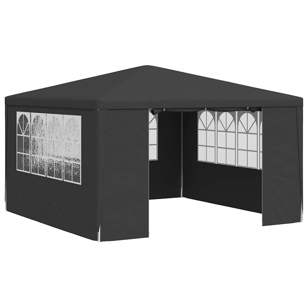 vidaXL Namiot imprezowy ze ściankami, 4x4 m, antracytowy, 90 g/m²