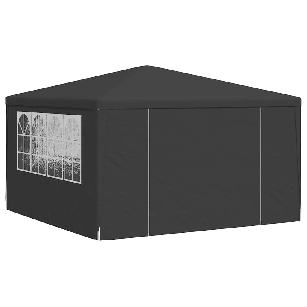 vidaXL Namiot imprezowy ze ściankami, 4x4 m, antracytowy, 90 g/m²