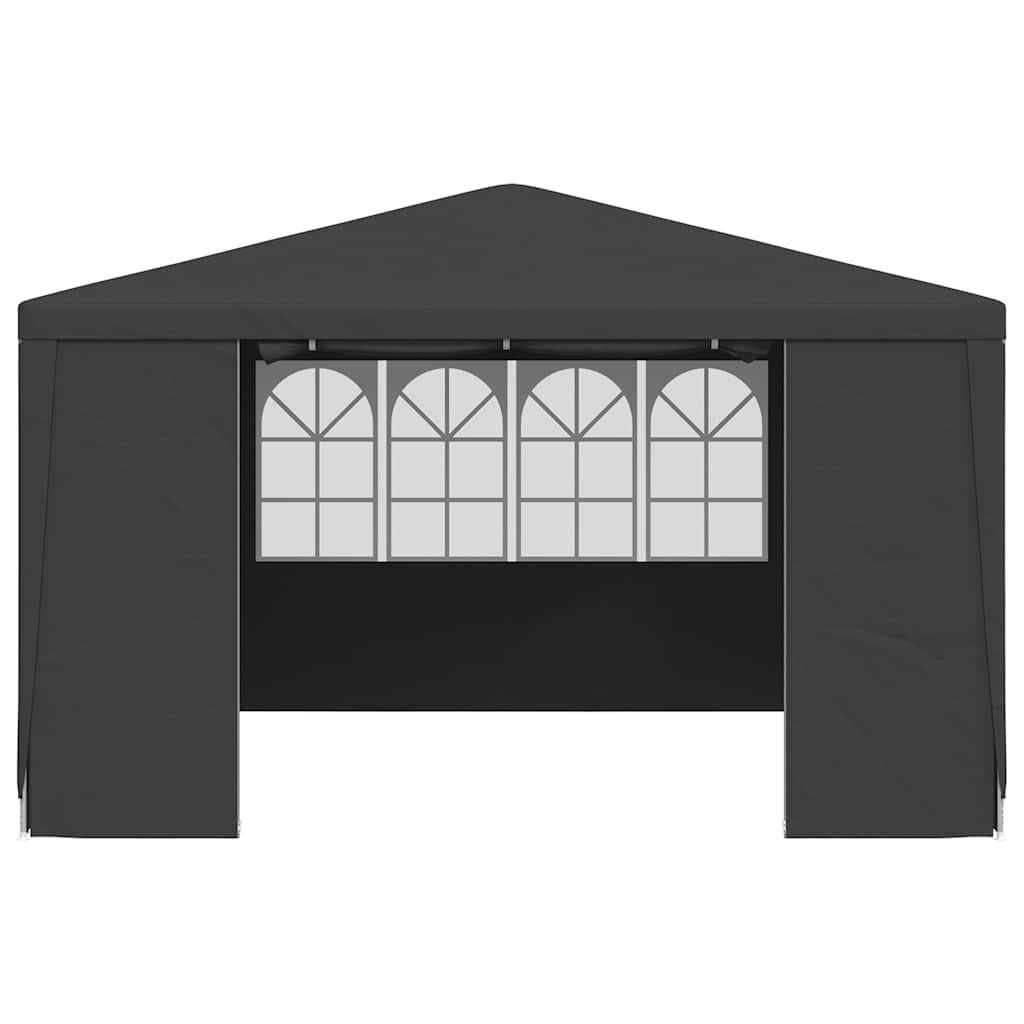 vidaXL Namiot imprezowy ze ściankami, 4x4 m, antracytowy, 90 g/m²