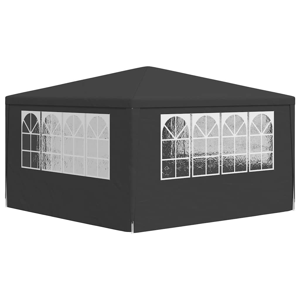 vidaXL Namiot imprezowy ze ściankami, 4x4 m, antracytowy, 90 g/m²