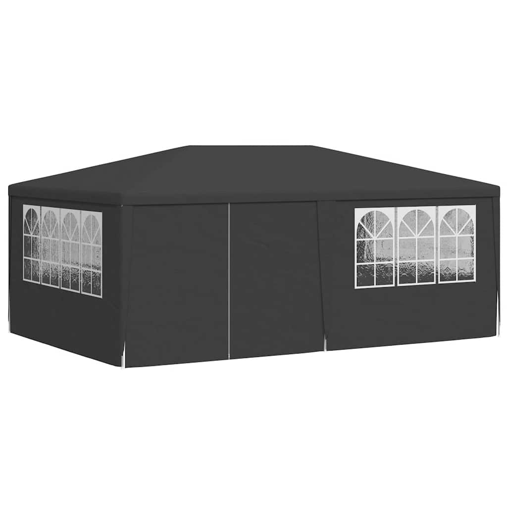 vidaXL Namiot imprezowy ze ściankami, 4x6 m, antracytowy, 90 g/m²