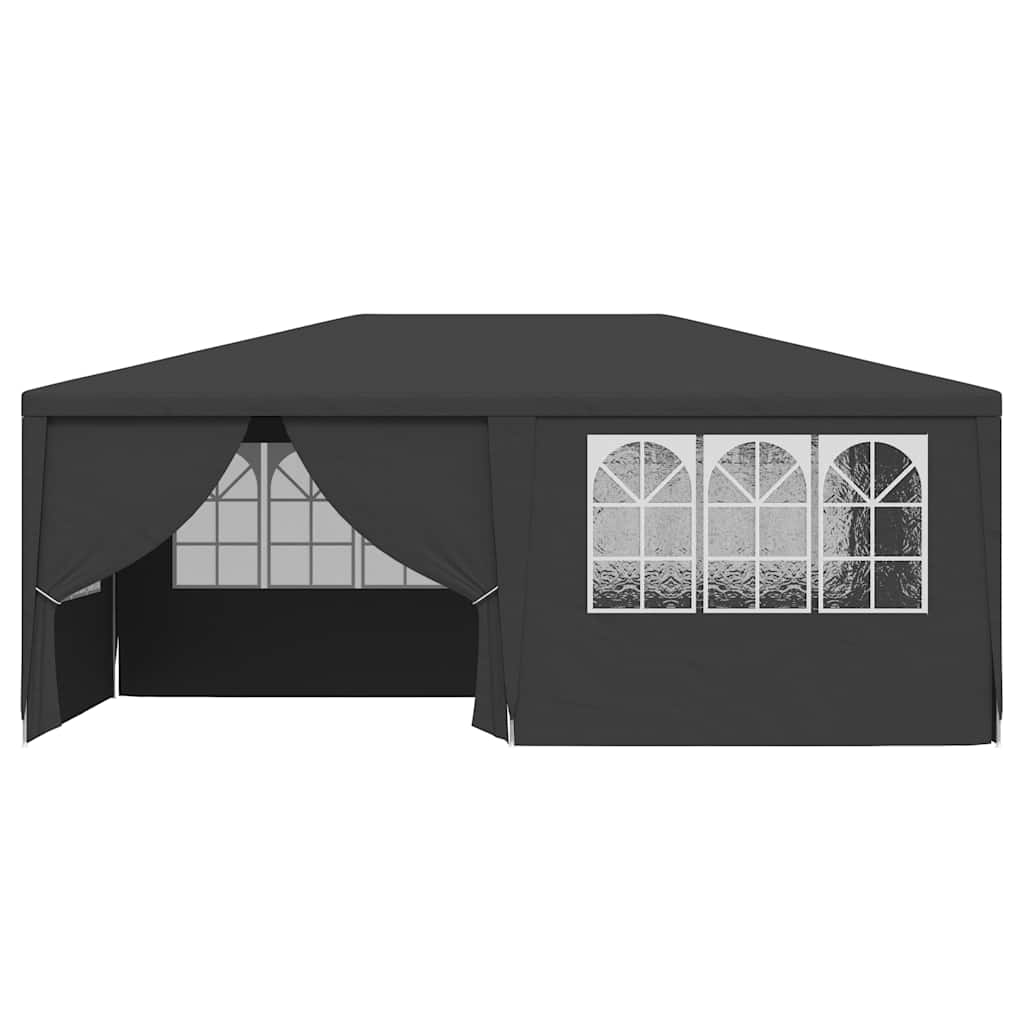 vidaXL Namiot imprezowy ze ściankami, 4x6 m, antracytowy, 90 g/m²