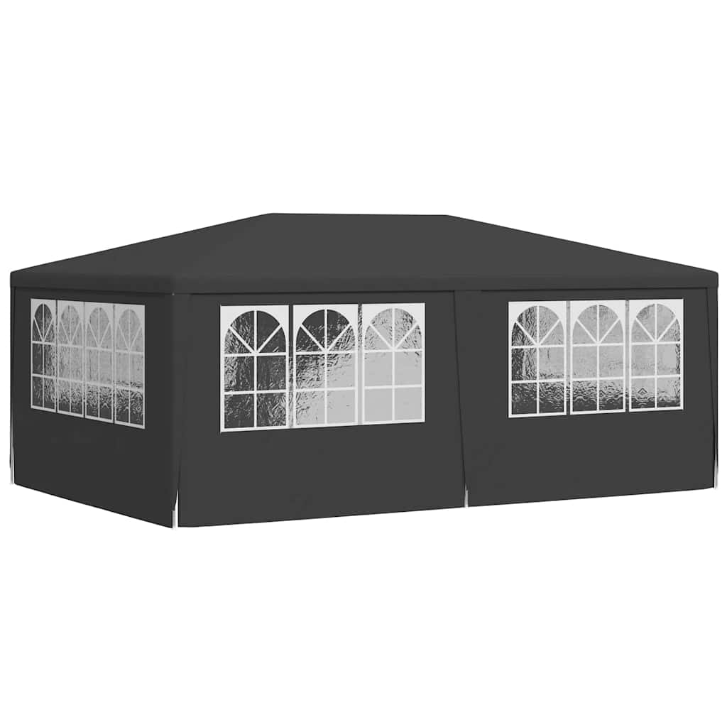 vidaXL Namiot imprezowy ze ściankami, 4x6 m, antracytowy, 90 g/m²