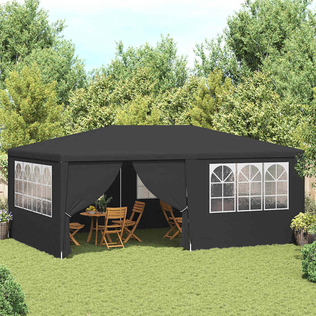 vidaXL Namiot imprezowy ze ściankami, 4x6 m, antracytowy, 90 g/m²