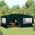 vidaXL Namiot imprezowy ze ściankami, 4x6 m, zielony, 90 g/m²