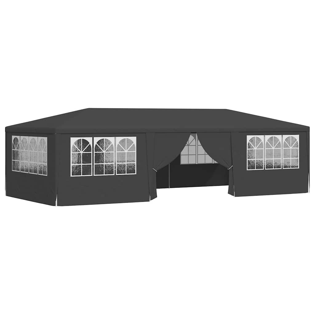 vidaXL Namiot imprezowy ze ściankami, 4x9 m, antracytowy, 90 g/m²